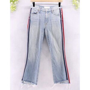 Mother Superior Womens The Insider Crop Step Fray Thanks Again Racer Red/Blue 25